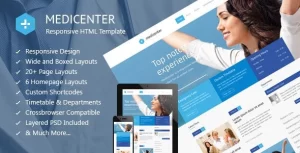 MediCenter Health Medical Clinic WordPress Theme 14.0 GPL Theme