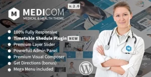 Medicom Medical Health Template 3.0.8 GPL Theme