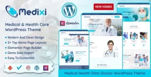Medixi Doctor Medical Care WordPress Theme 1.1.0 GPL Theme