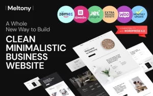 Meltony Minimalist for Any Businesses WordPress Theme 1.0.1 GPL Theme