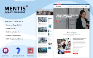 Mentis Business Consulting WordPress Elementor Theme WordPress Theme 1.0.2 GPL Theme