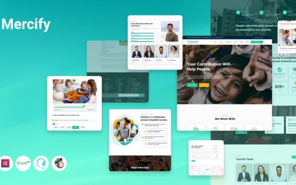 Mercify Nonprofit, Charity, Donation and Fundraising WordPress Theme 1.0.0 GPL Theme