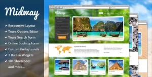 Midway Responsive Travel WP Theme 3.12 GPL Theme