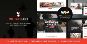 Militarology Military Service WordPress Theme 1.0.8 GPL Theme