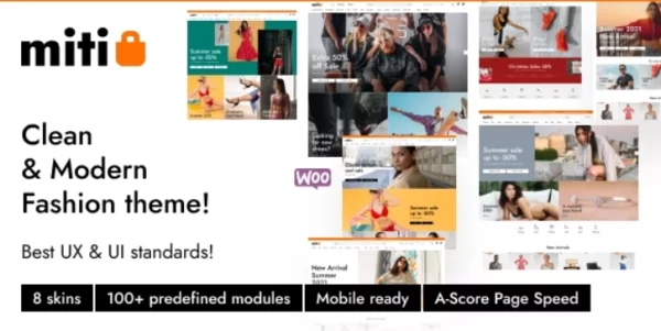 Miti Elementor Fashion WooCommerce Theme 1.1.6 GPL Theme