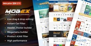Mobex Auto Parts WordPress Theme 2.0 GPL Theme