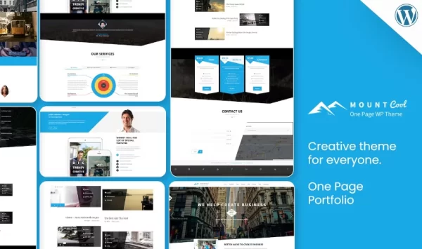 MountCool Single Page Portfolio WordPress Theme 2.8 GPL Theme