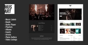 Musart Music Label and Artists WordPress Theme 1.1.2 GPL Theme
