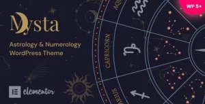 Mysta Astrology Numerology WordPress Theme 1.06 GPL Theme