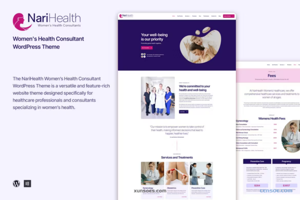 NariHealth Women’s Health Consultant WordPress 1.0.4 GPL Theme
