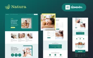 Natura Beauty Spa Massage Salon Elementor WordPress Theme 1.0.0 GPL Theme