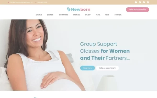 Newborn Pregnancy Support Center WordPress Theme 1.0.0 GPL Theme