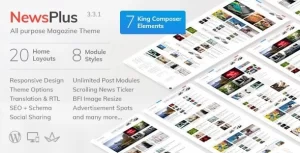 NewsPlus News and Magazine WordPress theme 4.2.0 GPL Theme