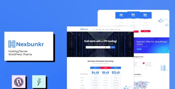 Nexbunker Hosting/Server WordPress Theme + WHMCS 1.5 GPL Theme