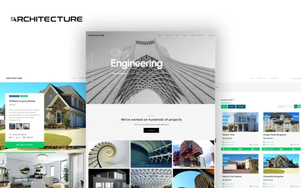 Nexus Architecture and Real Estate WordPress Theme 2.1.1 GPL Theme