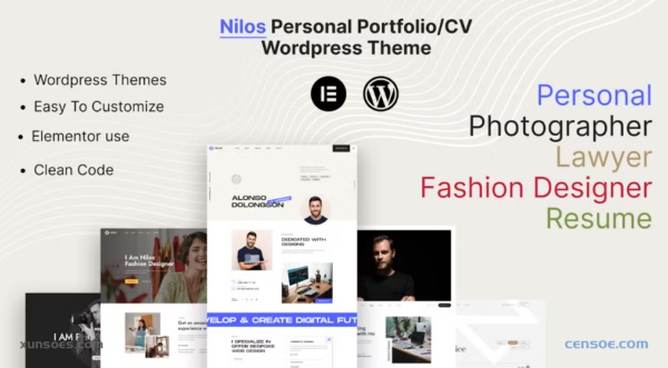 Nilos Personal Portfolio WordPress Theme 1.0 GPL Theme