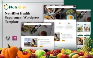 NutriDiet Health Supplement WordPress Template WordPress Theme 1.0.0 GPL Theme
