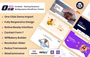 OneHub Startup Business Multipurpose WordPress Theme 1.0.0 GPL Theme