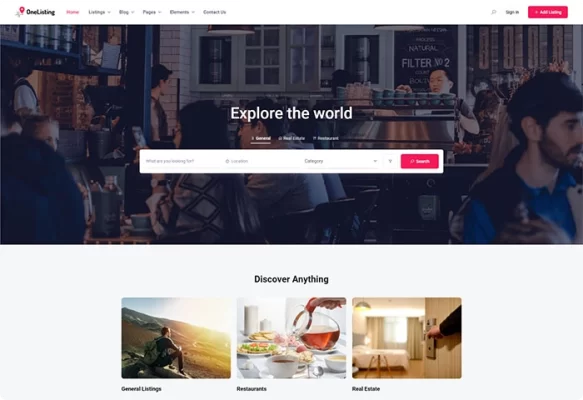 OneListing Pro WordPress Theme for Business Directory (Premium) 1.31 GPL Theme