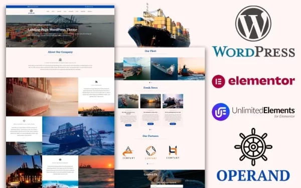 Operand Operating and Chartering Landing Page WordPress Theme 1.2.0 GPL Theme
