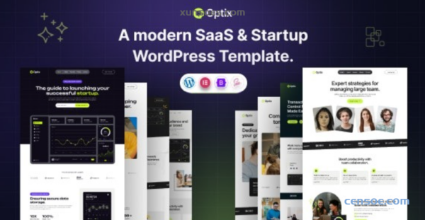 Optix SaaS Startup WordPress Theme 1.1.0 GPL Theme