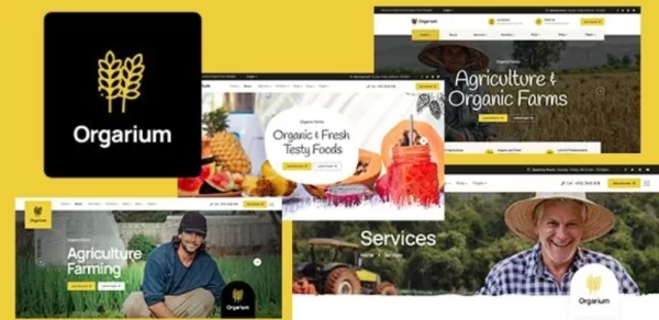 Orgarium Agriculture Organic Farm WordPress Theme 1.0.7 GPL Theme