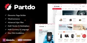 Partdo Auto Parts and Tools Shop WooCommerce Theme 1.0.9 GPL Theme