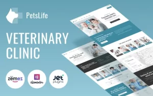 PetsLife Responsive Veterinarian WordPress Theme 1.0.1 GPL Theme