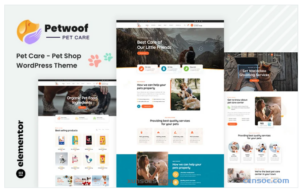 Petwoof Pet Care Pet Shop WordPress Theme 1.1 GPL Theme