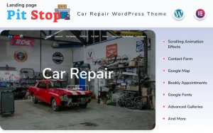 Pit Stop Car Repair Website with Blog Elementor WordPress Theme 1.2 GPL Theme