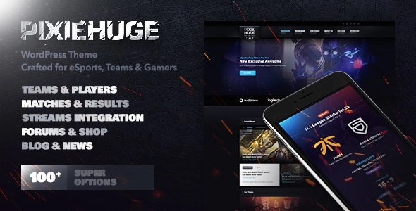 PixieHuge | eSports Gaming Theme For Clans Organizations 1.1.7 GPL Theme 1 PixieHuge | eSports Gaming Theme For Clans Organizations 1.1.7 GPL Theme