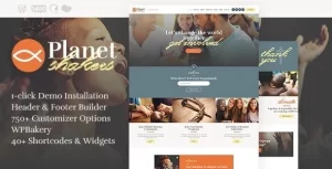Planet Shakers | Church Religion WordPress Theme 1.0.6 GPL Theme