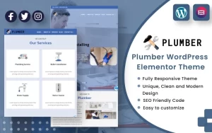 Plumber WordPress Elementor Theme WordPress Theme 1.00 GPL Theme