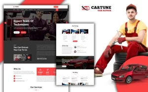 Powar-Cartune Car Repair Services Landing Page WordPress Theme 1.0.0 GPL Theme