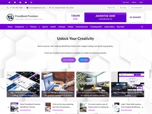 PressBook Premium 2.3.4 GPL Theme