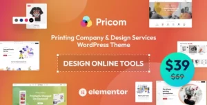 Pricom Printing Company Design Services WordPress theme 1.5.8 GPL Theme