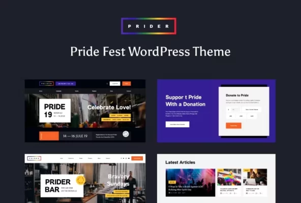 Prider LGBT Pride Parade WordPress Theme 1.0.6 GPL Theme