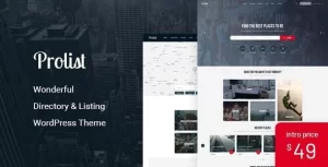 Prolist Directory Listing WordPress Theme 1.1.8 GPL Theme
