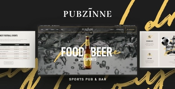 Pubzinne Sports Bar WordPress Theme 1.0.5 GPL Theme 1 Pubzinne Sports Bar WordPress Theme 1.0.5 GPL Theme