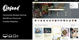 Qefood Community Sharing WordPress Theme 1.6 GPL Theme