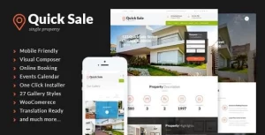 Quick Sale | Single Property Real Estate WordPress Theme 3.0.1 GPL Theme