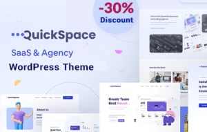 QuickSpace SaaS and Agency WordPress Theme 1.0.0 GPL Theme