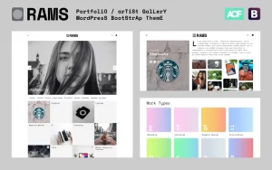 RAMS Portfolio Artist Gallery WordPress Theme 1.0.8 GPL Theme