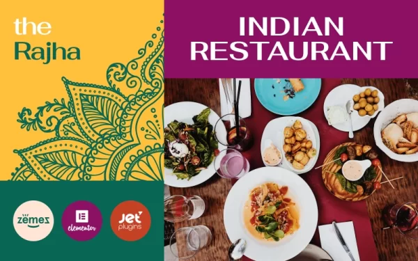Rajha Indian Restaurant WordPress Theme 1.0.1 GPL Theme