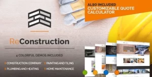 ReConstruction Contractor Building Theme 1.4.3 GPL Theme