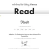 Read WP Minimalist WordPress Blog Theme 4.6.1 GPL Theme 2 Read WP Minimalist WordPress Blog Theme 4.6.1破解版主题
