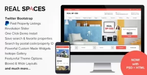 Real Spaces WordPress Properties Directory Theme 2.9.1 GPL Theme
