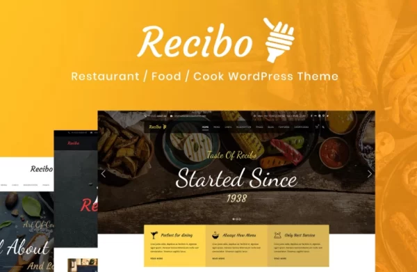 Recibo Restaurant / Food / Cook WordPress Theme 1.3.4 GPL Theme