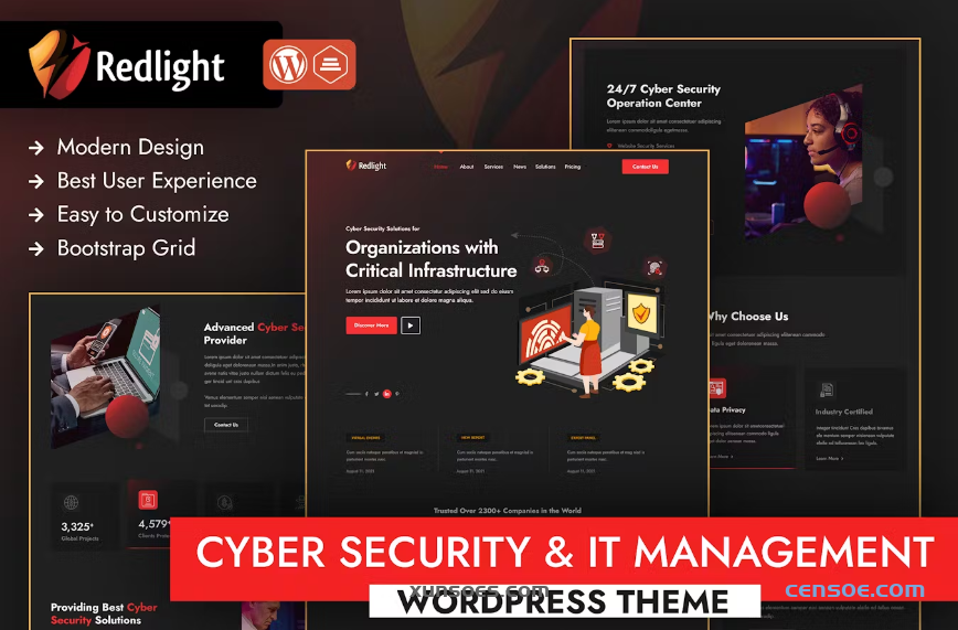 Redlight Cyber Security IT Management WordPress 1.0 GPL Theme 1 Redlight Cyber Security IT Management WordPress 1.0 GPL Theme