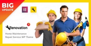 Renovation Repair Service, Home Maintenance Elementor WP Theme 4.4.6 GPL Theme